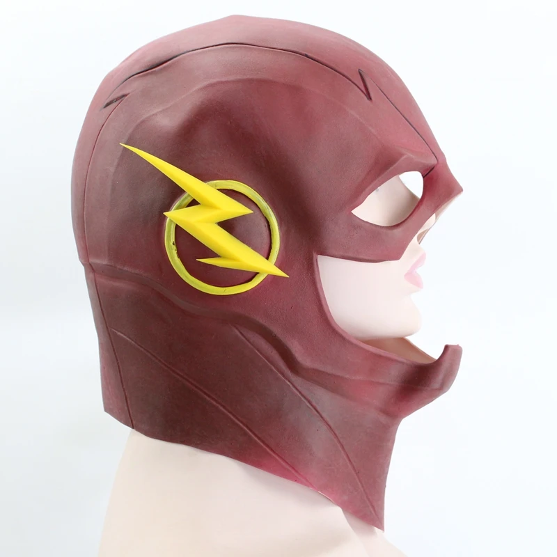 GNHYLL светящаяся Маска DC Barry Allen костюмная маска косплей реквизит Хэллоуин Красный Полный голова латексные маски для вечеринок