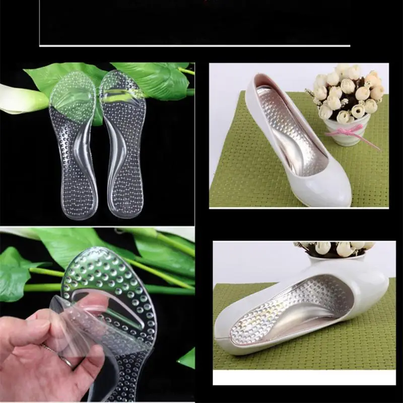 Нескользящая Женская гелевая Подушка 3/4 длины с супинатором противоскользящий