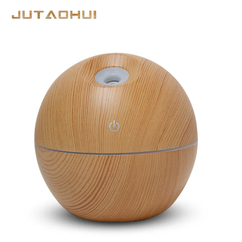 USB 003 Electric Ultrasonic Air Humidifier Aroma Diffuser Essential Oil Aromatherapy 7 Color LED Cool Mist Maker for Office Home - Цвет: 013-light wood-130ml