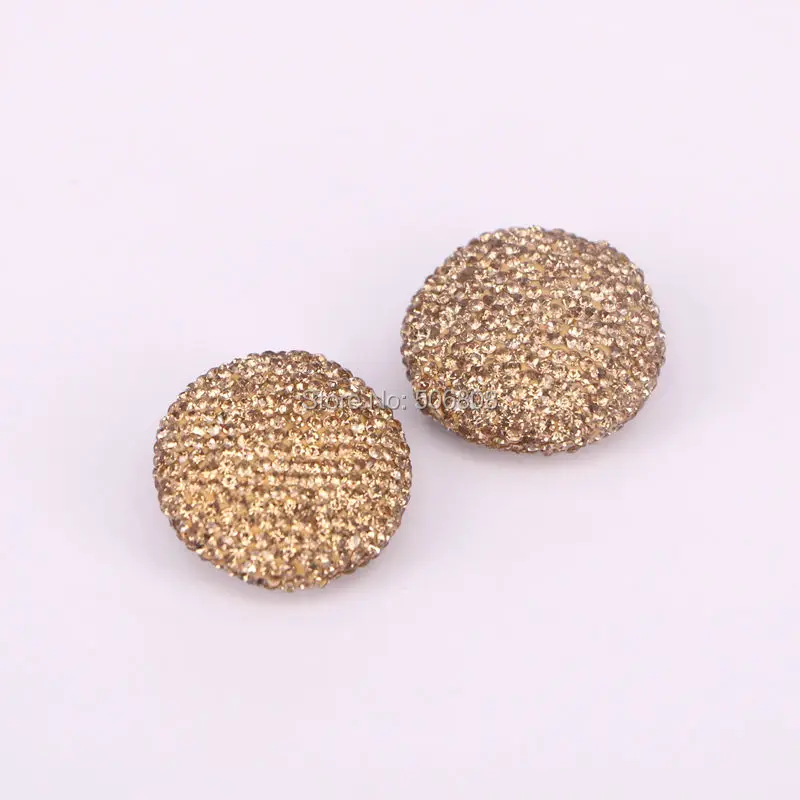 12 шт. золотистые желтые бусины разделители со стразами 27 мм|rhinestone rondelle spacer