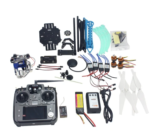 Полный комплект для радиоуправляемого дрона квадрокоптера 4 осевого самолета 500