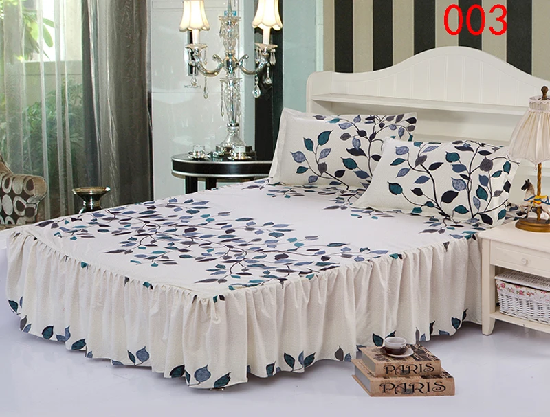Простыня из полиэстера с листьями покрывало для матраса Нижняя юбка близнецов