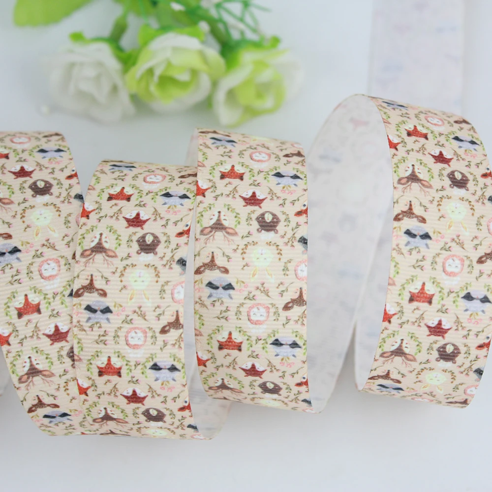 Лента с животными s Печать grosgrain лес лента DIY Швейные Ремесло украшение для