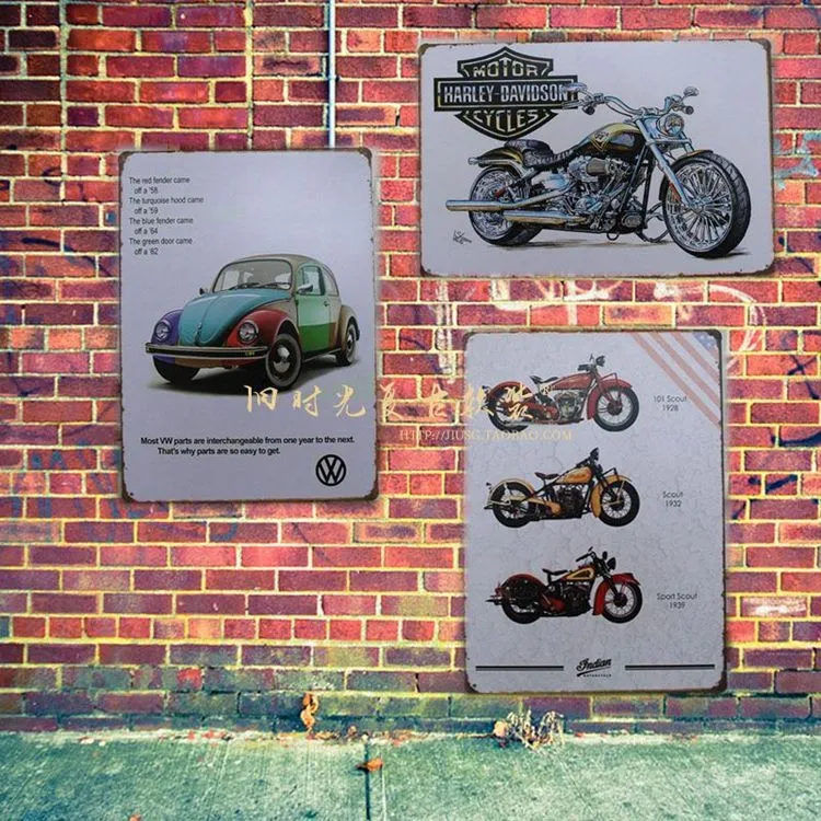 Винтажная металлическая картина "VW Classic Cars" оловянные знаки настенная художественная картина настенные наклейки ремесла кафе бар украшение для дома, ресторана 20x30 см