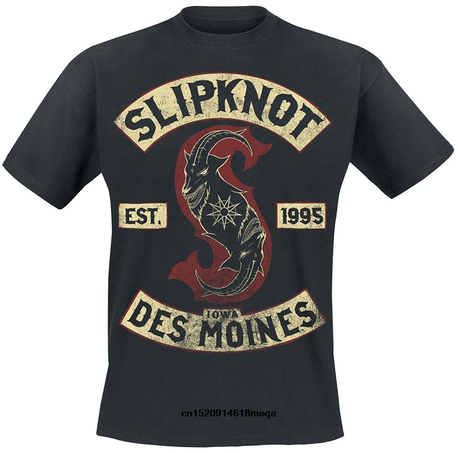 Футболка мужская s Slipknot Iowa Des Moines Черная хлопковая тонкая футболка | Мужская