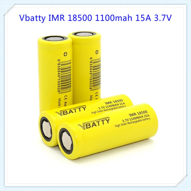 Бесплатная доставка Vbatty 3 6 В 18500 1100 мАч непрерывная 15A высокоразрядная литий