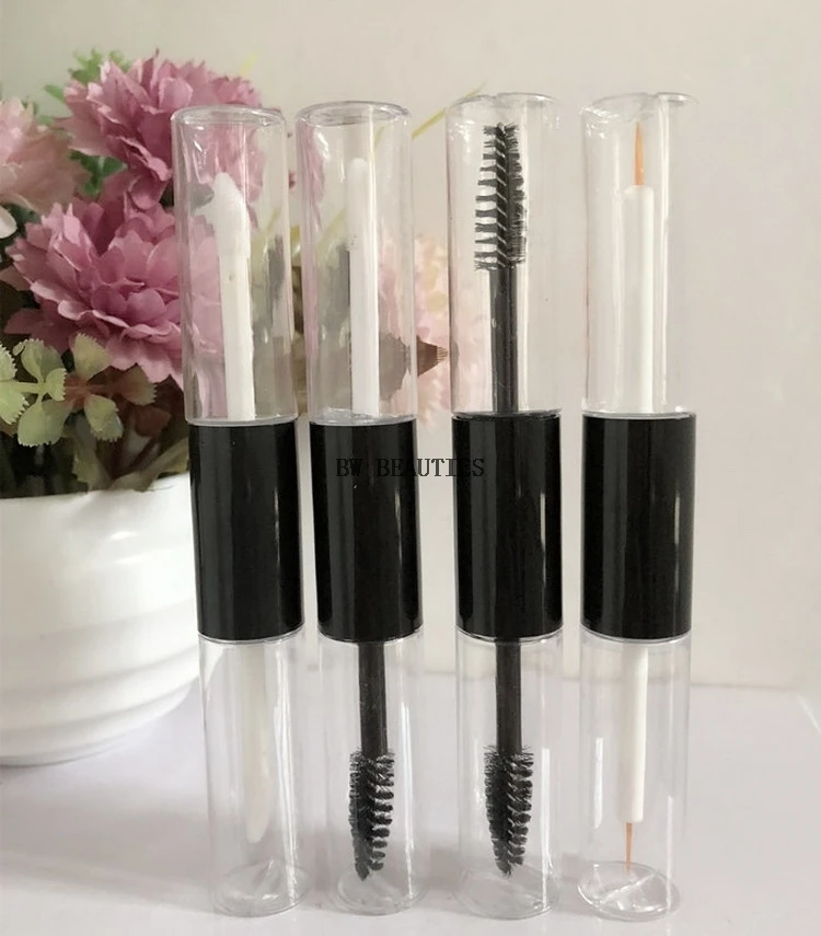 

500Pcs/Lot Empty Plastic Lip Gloss Tube,DIY Clear Double edge Eyeliner Package, Women Beauty Makeup Mascara Container