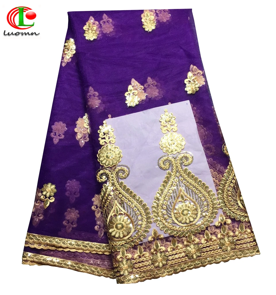 African White Sequins Net Lace Fabric 2017 Style Nigeria Sequined Swiss Mesh Tulle For Women Party Wedding Dress Fabrics | Дом и сад