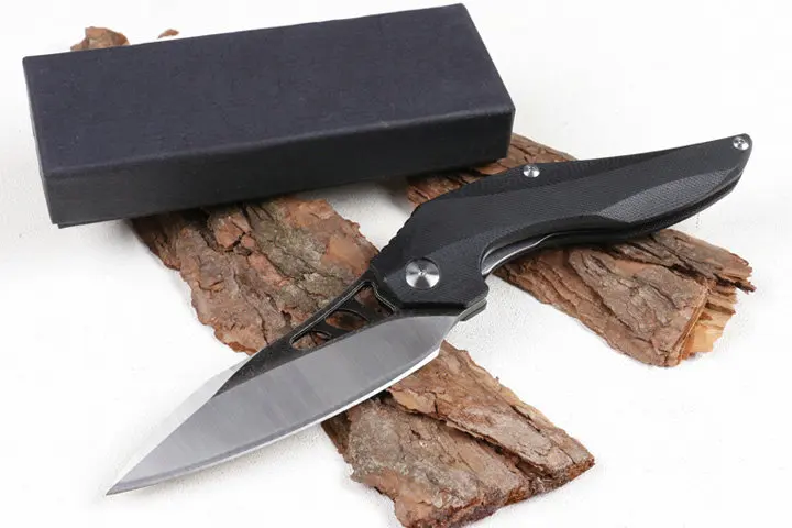 black KESIWO складной нож для ежедневного использования, D2 лезвие G10 ручка Открытый Отдых охотничьи ножи выживания карманные ножи Флиппер Пеший Туризм аварийно-спасательных, тактический нож для повседневного использования - Цвет: black