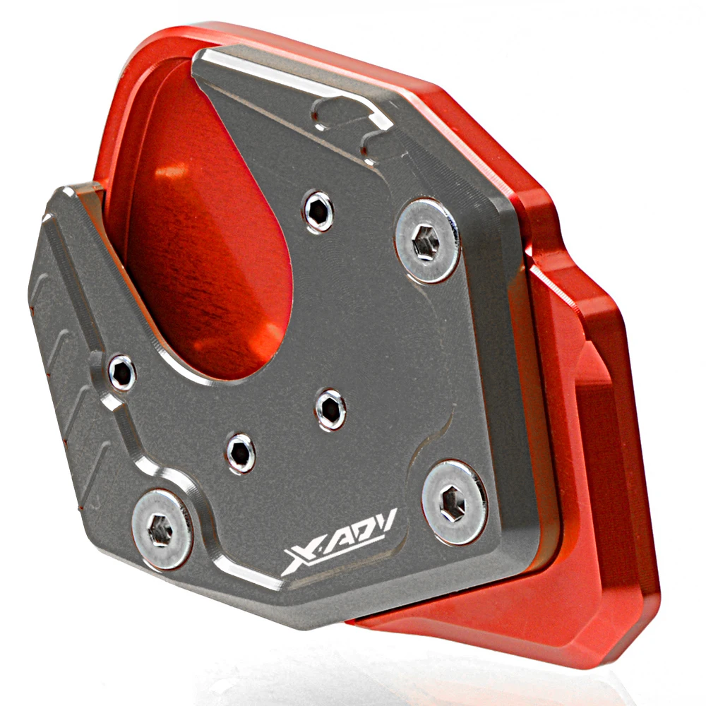 red gray Аксессуары для мотоциклов HONDA X ADV X-ADV XADV 750 с ЧПУ боковая Подставка опорная пластина ножные колодки педали Подставки - Цвет: red gray