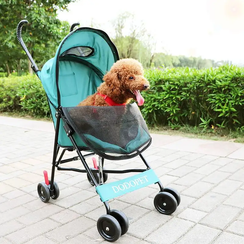 Складная коляска для домашних животных переносная тележка с большим сетчатым