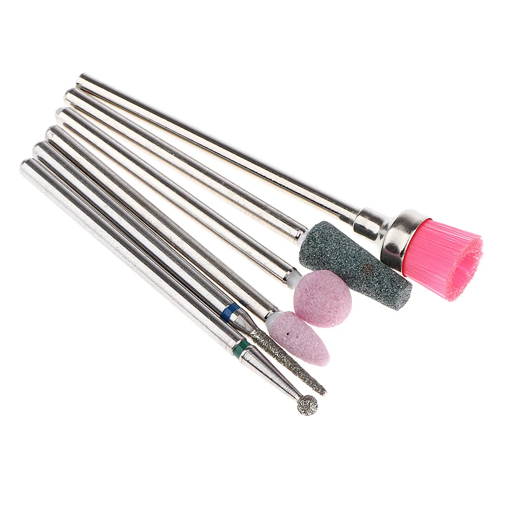 Набор сверл для ногтей кутикулы 6 шт. карбид кремния пилки маникюрный педикюр 3/32