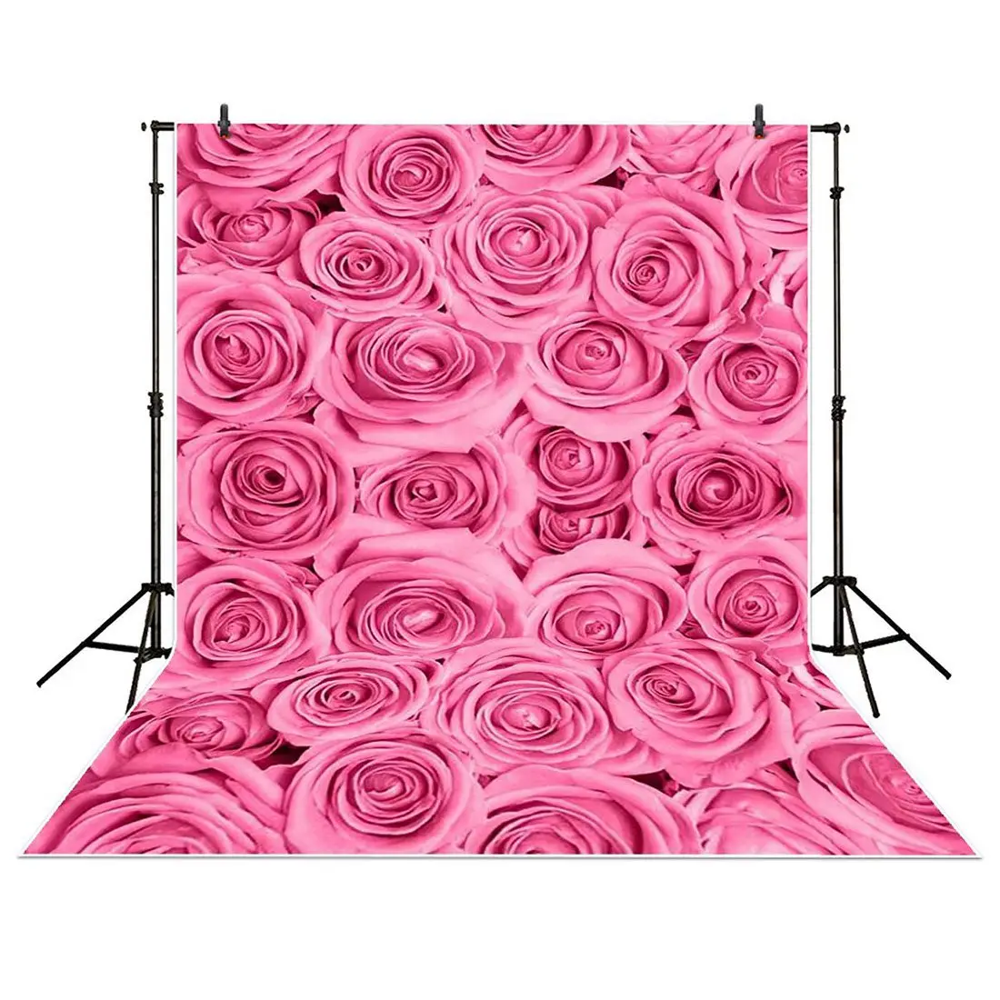 Top Deals 5x7ft Photography Backdrops Dark Pink Rose floral bushes Flower Wall newborn kids baby shower wedding studio | Электроника