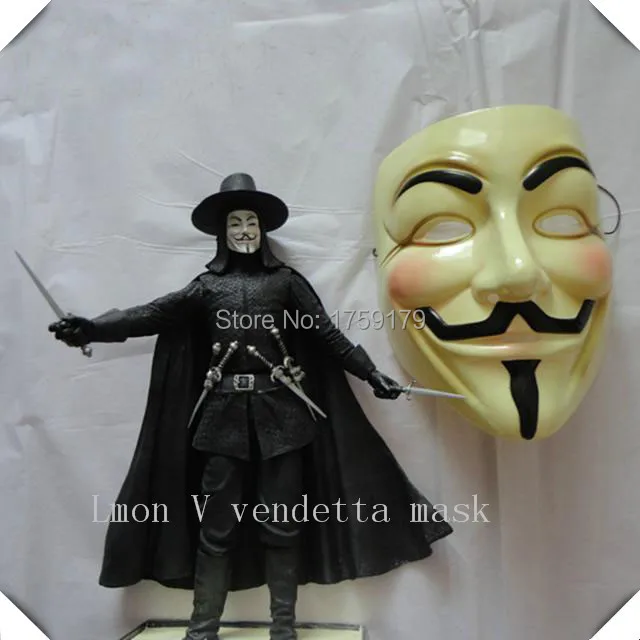 Горячая V для VENDETTA маска на Хеллоуин для косплея костюм Guy Fawkes маска Анонимус для женщин и мужчин Вечерние Маски