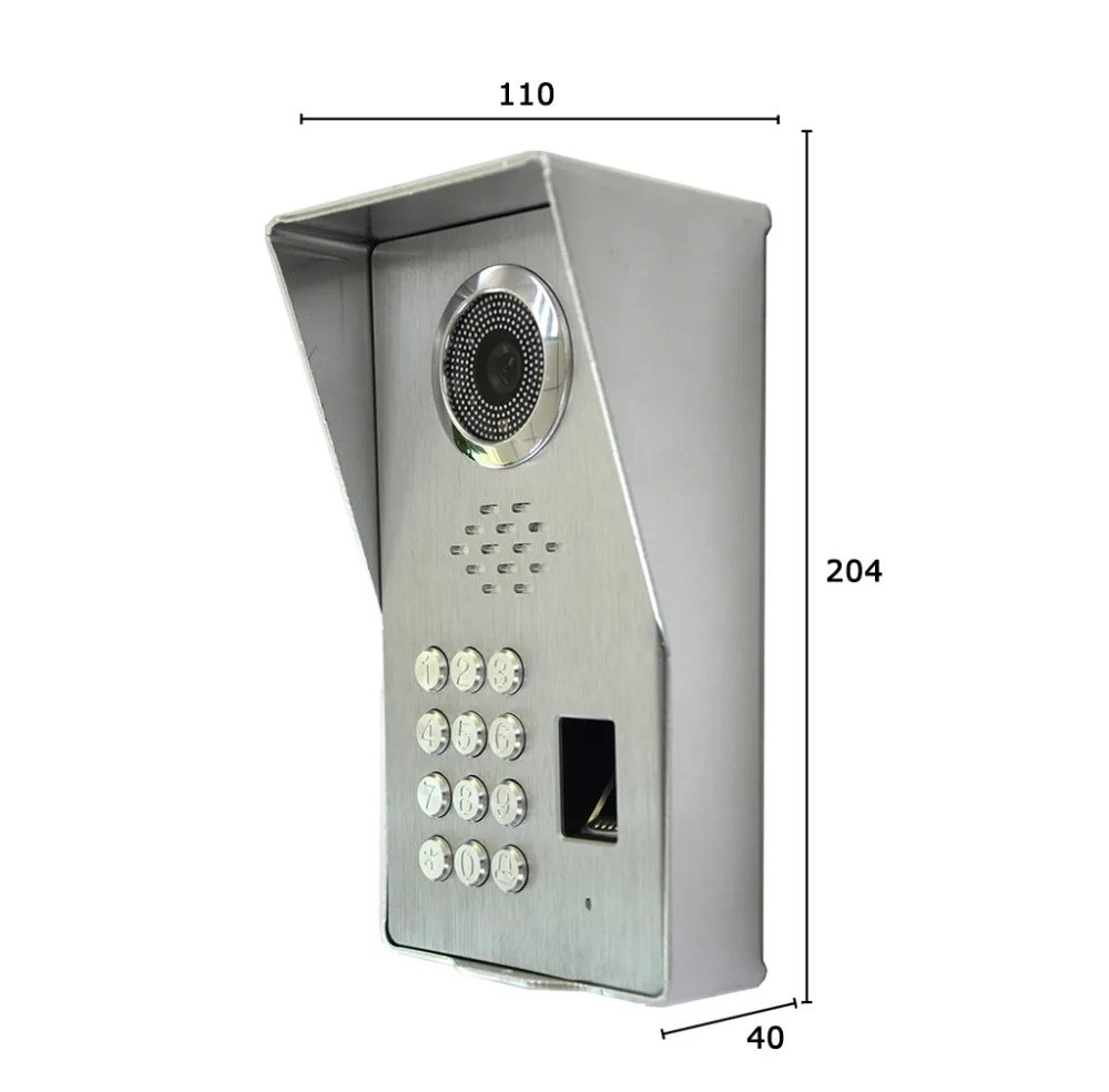 Видеодомофон 7 дюймовый монитор домофон камера из алюминиевого сплава сканер