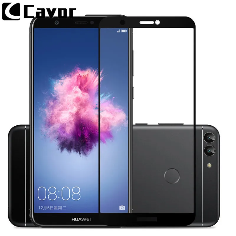 Закаленное стекло 9h для huawei P smart Case экран протектор все полное покрытие