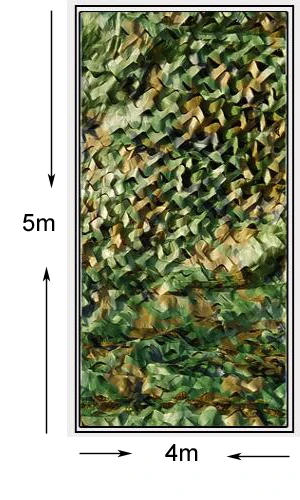 4x5 forest camou Камуфляжная сетка для кемпинга, 2X3 м, 3X5 м, 4X5 м, 2X7 м, камуфляжная сетка для лесных джунглей, для охоты, стрельбы, рыбалки, укрытие, скрытие сетки - Цвет: 4x5 forest camou