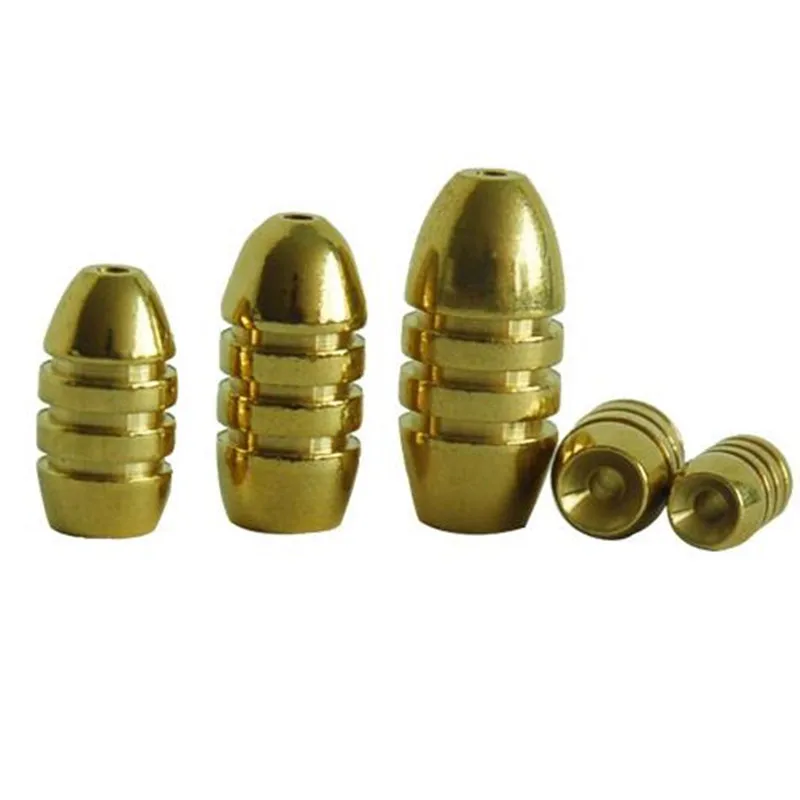 Смарт-20cs/лот золото Медь Рыбалка Вес грузила Ассорти пуля Форма комплект грузил
