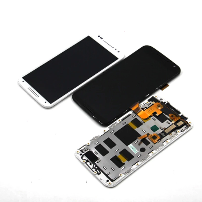 Для Moto X2 Xt1092 Xt1095 Xt1097 ЖК дисплей с сенсорным экраном дигитайзер Рамка отверстием в