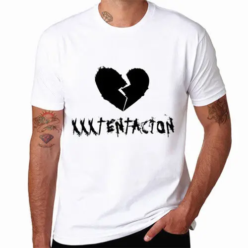 

Xxxtentacion R.I.P Heart Broken Memorial T-Shirt Cotton Men Classical 2019 O Neck Street Wear Hip Hop Tops Movie Tee Shirt