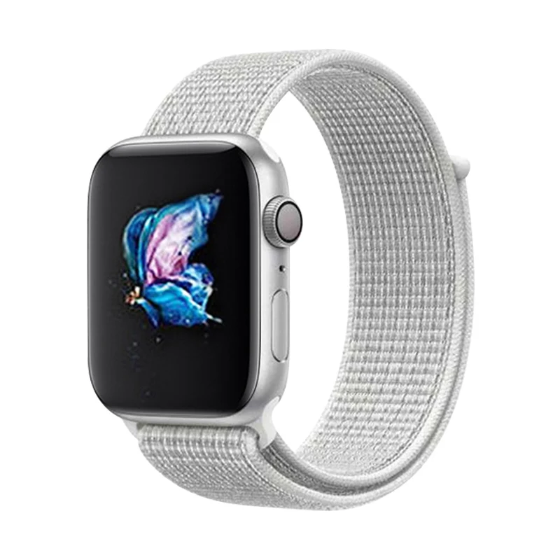 Seashell спортивный нейлоновый ремешок 40 мм 44 мм для Iphone Watch 4 тканевый браслет 38 мм 42 мм для Iwatch серии 3 - Цвет ремешка: Blink white