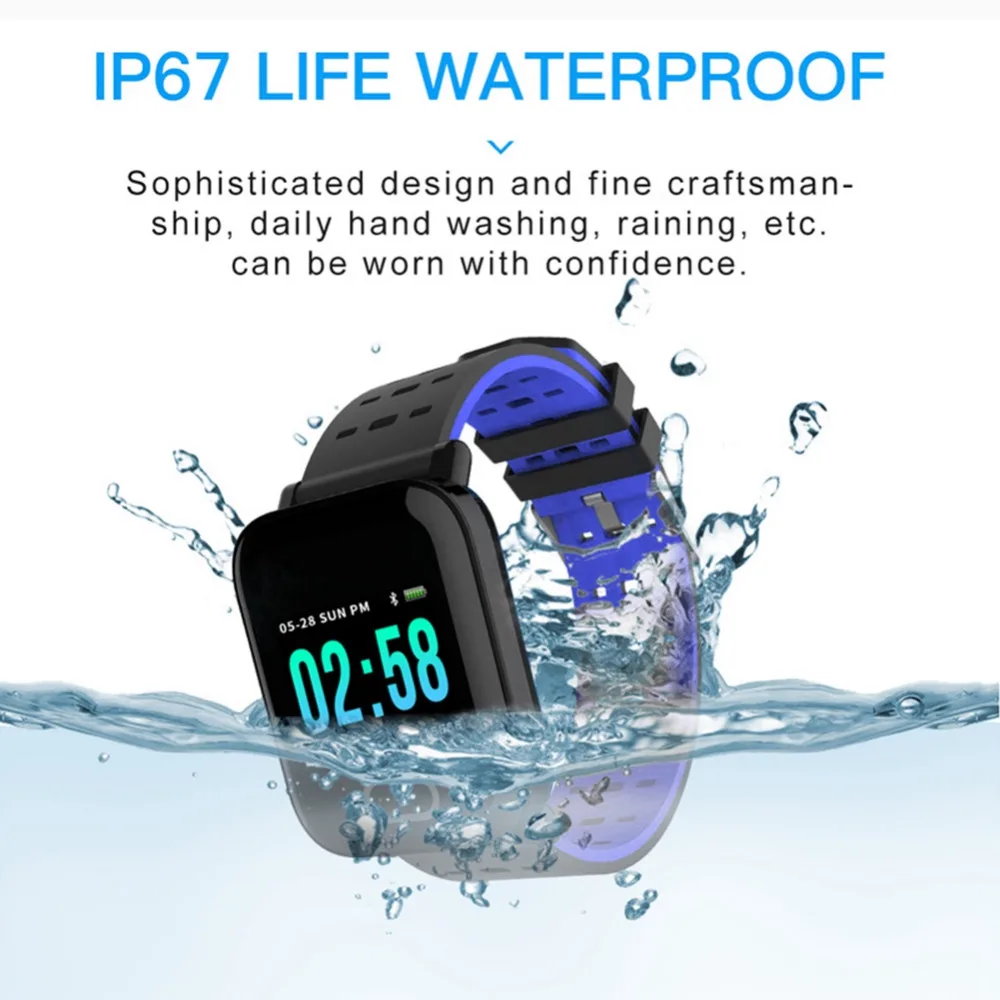 M20 Smartwatch Men Women Watch Real Time HR Blood Oxygen Pressure Monitor Long Standby 1.3&quot HD screen Sport PK Q1 P68 | Электроника