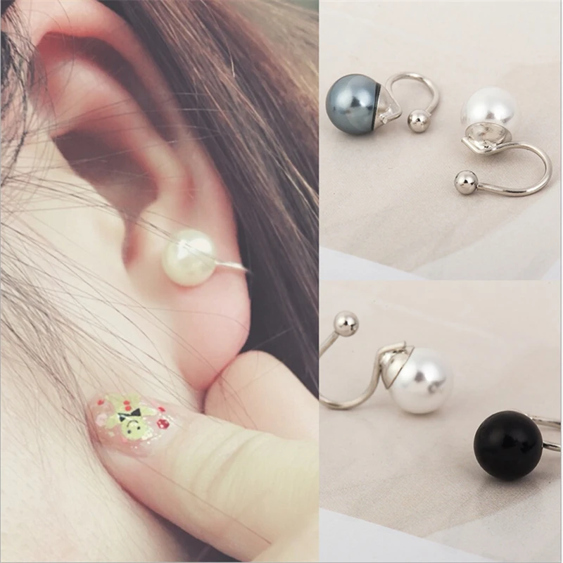 1 шт. новые серьги гвоздики из искусственного жемчуга для женщин серебряный