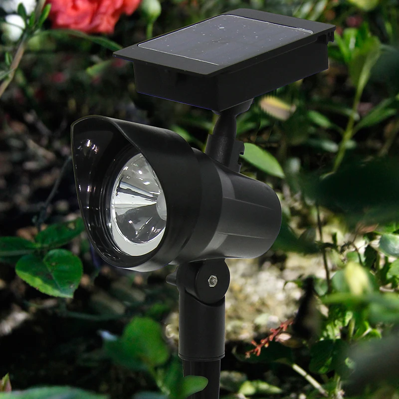 2 шт./лот теплый белый светодиодный прожектор на солнечной батарее