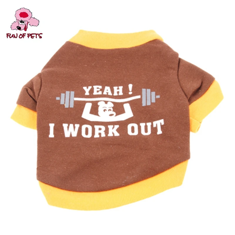 2017 стильный я работаю узор футболка для домашних животных Товары собак лето