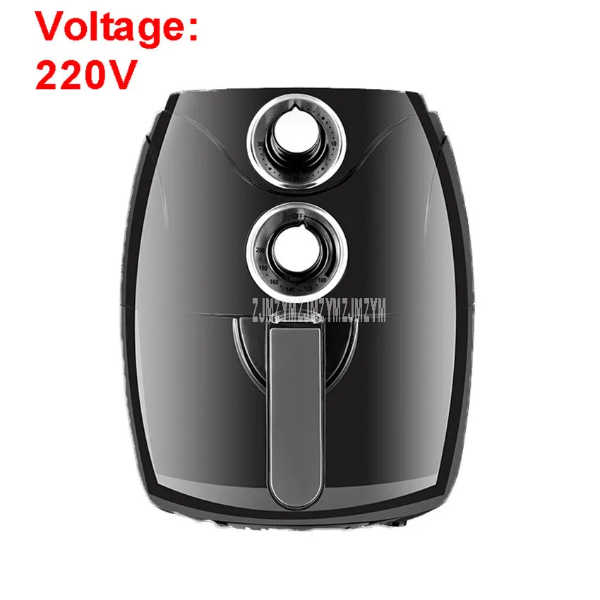 220V Black KDF-516B 2.5L интеллектуальная Бездымная электрическая сковорода, фритюрница, духовка, кастрюля, плита, без масла, картофель фри, машина - Цвет: 220V Black