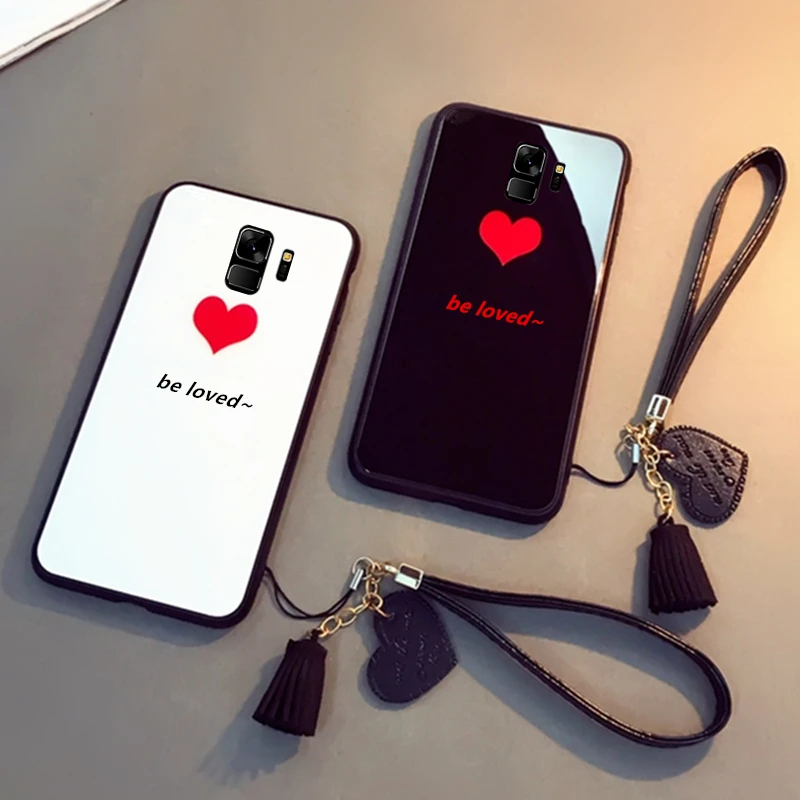 BONVAN для samsung Galaxy s9 s8 plus чехол из закаленного стекла чехол для samsung Galaxy Note 9 8 s8 s9 чехол с кисточкой