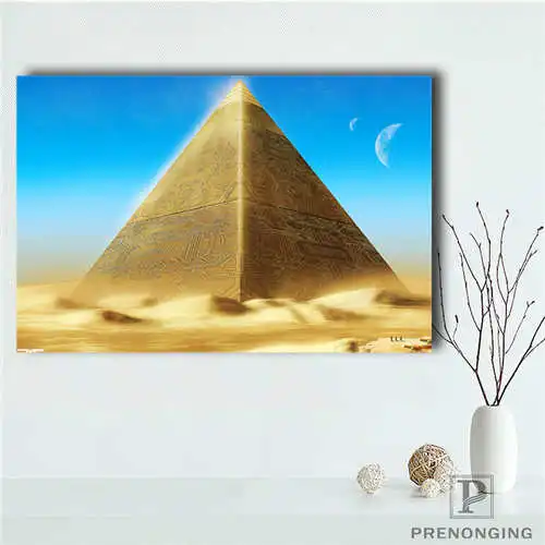 Пользовательские пирамиды (2) Печатный постер ткань стены искусства картины для