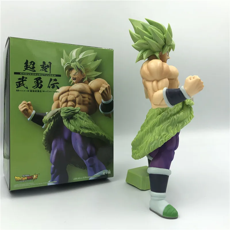 Dragon Ball Z Super Broly Movie Ver. Зеленые волосы против Гоку броли Супер Saiyan боевой формы ПВХ Фигурки Модель DBZ 24 см