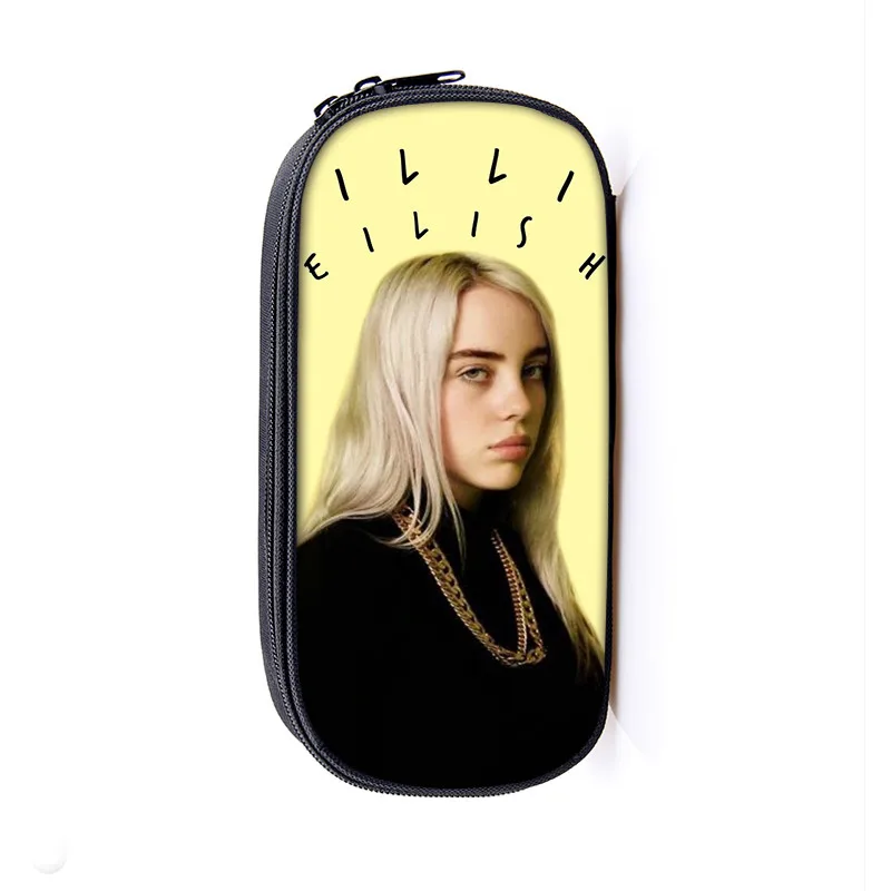 qbbemili08 Косметический Чехол Billie Eilish s, сумка-карандаш для женщин, косметички для девочек-подростков, футляр для карандашей, школьный чехол, принадлежности - Цвет: qbbemili08