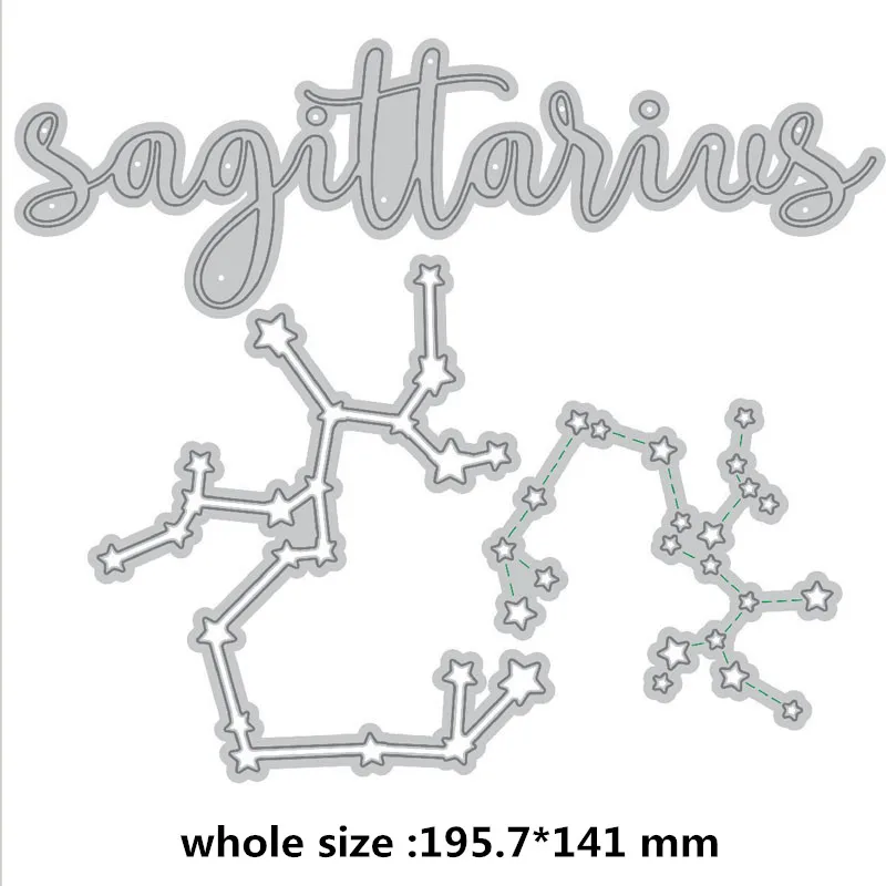 04 Sagittarius Созвездие зодиака с логотипом набор штампов для резки металла для скрапбукинга и бумага для изготовления открыток ремесленные штампы Новинка - Цвет: 04 Sagittarius