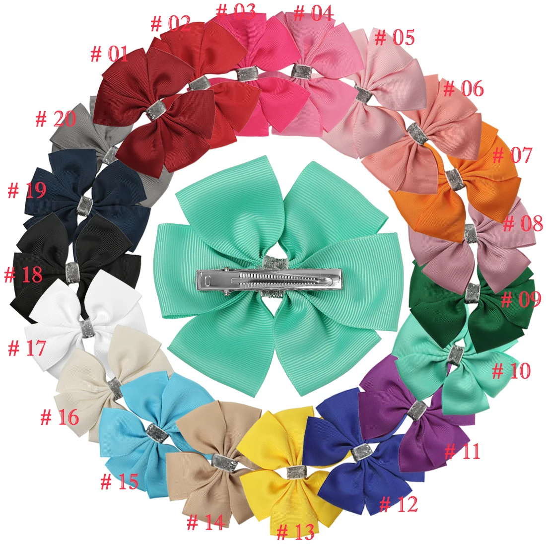 XIMA 20 шт./лот горячая Распродажа лента бантики для волос с зажимом аллигатора