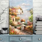 Постер и принты абстрактный Средиземное море Сад пейзаж картина маслом на холсте Современная Настенная картина для декора гостиной