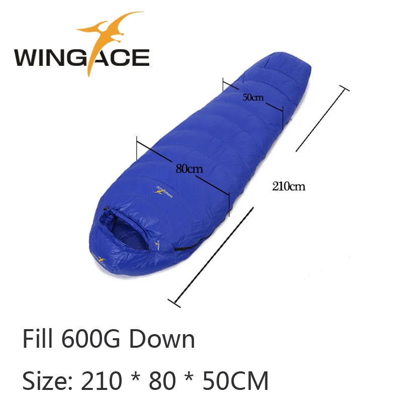 210cm Blue WINGACE заполнить 400 г 600 800 г утка вниз мумия спальный мешок Сверхлегкий Сращивание Открытый Отдых Туризм Пеший Туризм спальные мешки - Цвет: 210cm Blue