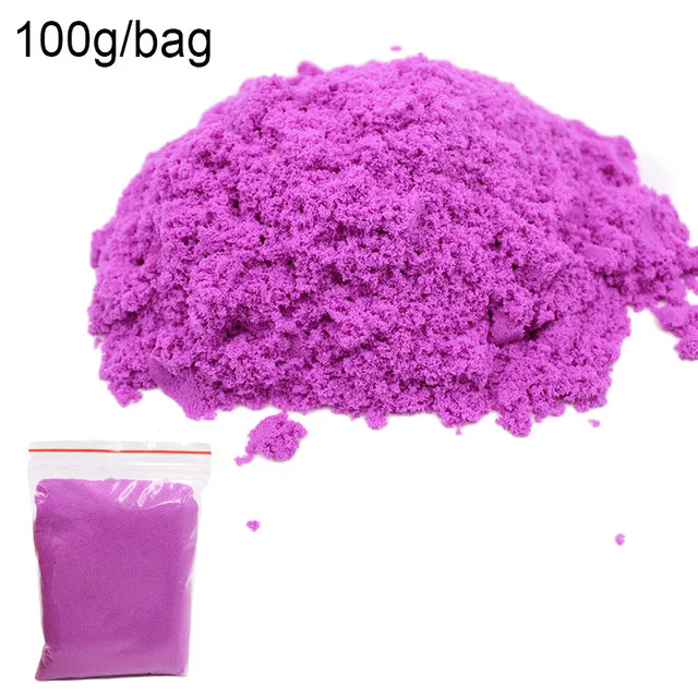 Purple Динамические песочные игрушки глиняные развивающие цветные мягкие слизи пушистые принадлежности волшебный песок пространство Крытая Арена игры песок детские игрушки - Цвет: Purple