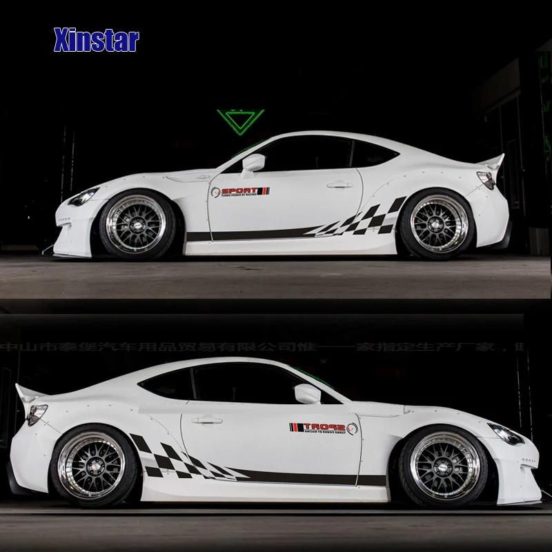 Автомобильная боковая Наклейка для Toyota 86 Subaru STI Volkswagen SCIROCCO|Наклейки на
