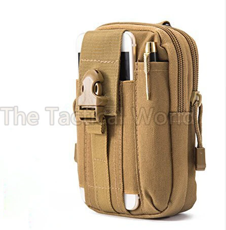Охотничий Тактический чехол для телефона для мужчин Военный Открытый портативный многофункциональный Molle кобура страйкбол поясной ремень сумка инструмент кошелек Чехол - Цвет: Tan