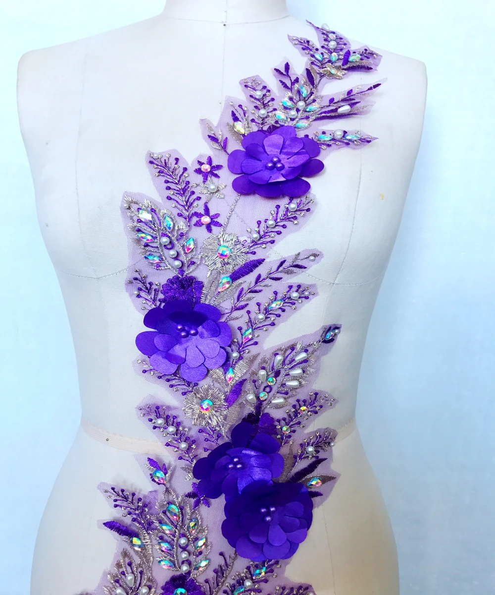 Ручная работа Лидер продаж стразы Жемчужное Кружево свадебное платье нашивки