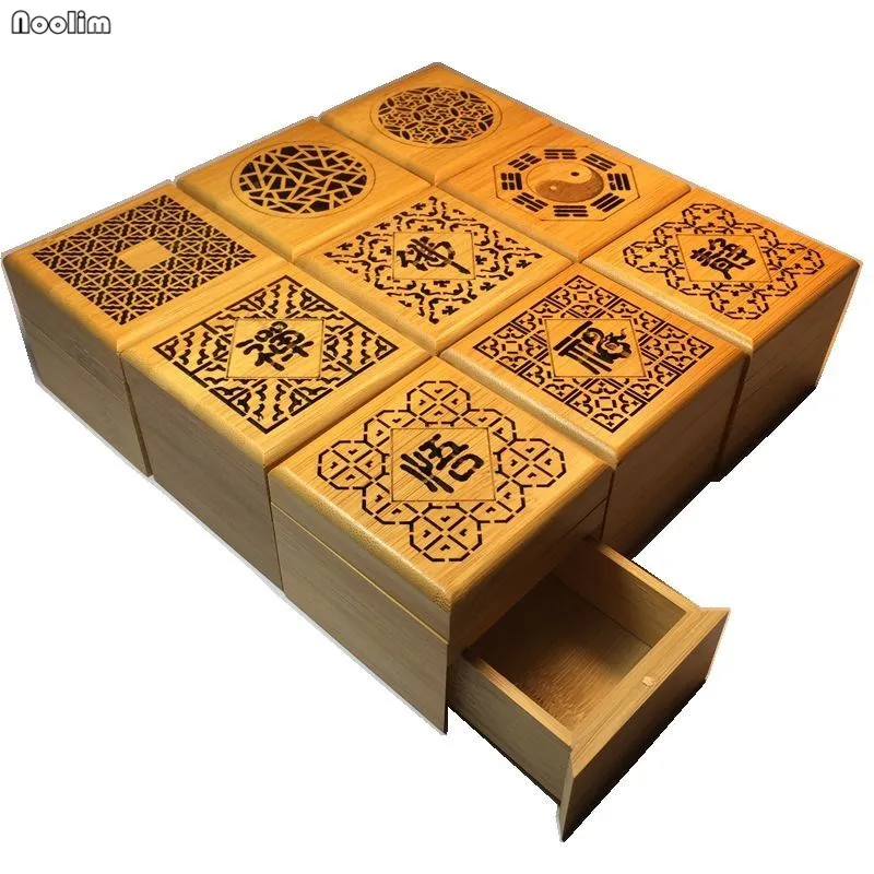 Бамбуковая катушка для благовоний с ящиком хранения тарелка кадильница