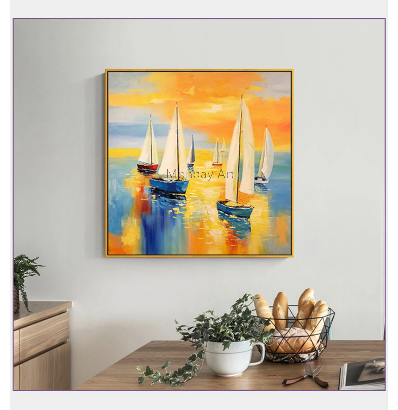 

High quality large Size 100% Hand Painted Abstract seascape Oil Painting On Canvas Home Decor art Wall Pictures For Living Room