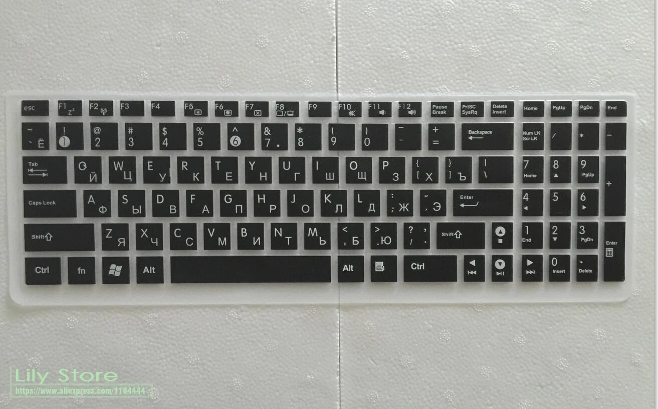 Российские буквы для Asus F, G, K, N, P, X Series 15 15,6 17 17,3 дюймов и т. Д., защитная оболочка клавиатуры для ноутбука