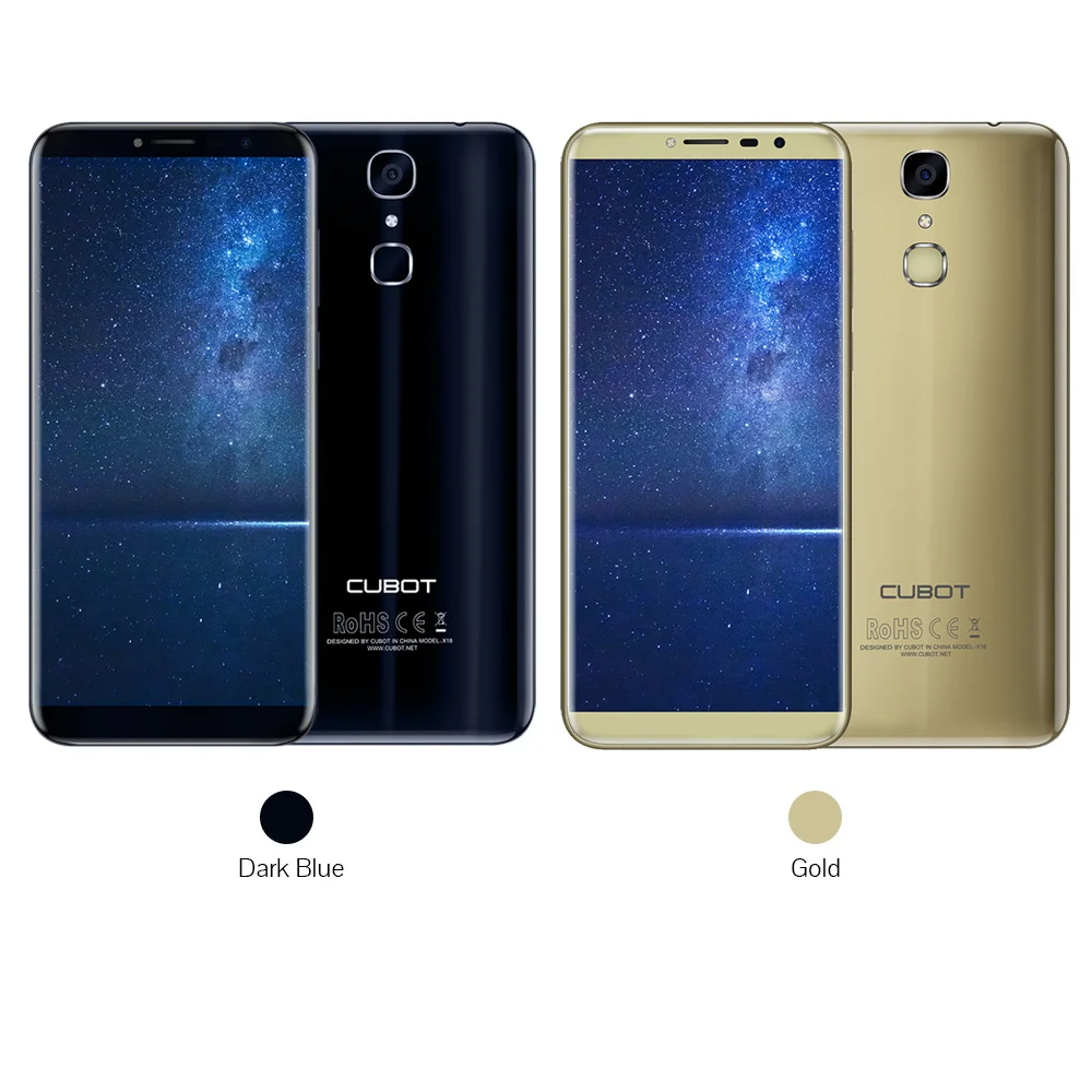 Cubot X18 смартфон 5," HD+ 18:9 MT6737T четырехъядерный мобильный телефон две sim-карты Android7.0 Finger ID 3 ГБ+ 32 ГБ 3200 мАч 4G LTE 13 МП