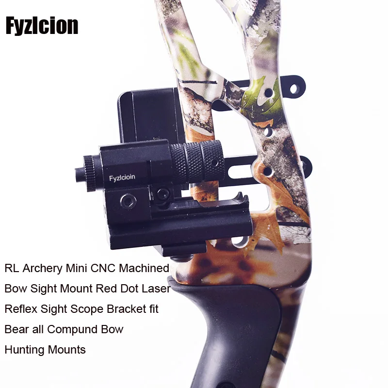 Блочный лук для охоты красная точка мини красный лазерный прицел монтажный