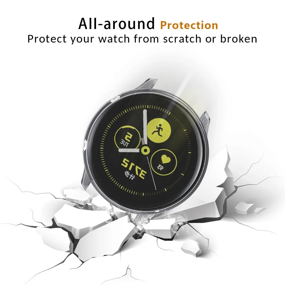 Защитный чехол для samsung Galaxy Watch, чехол для активных часов, сменный защитный чехол, чехол для часов из ТПУ, чехол для умных часов