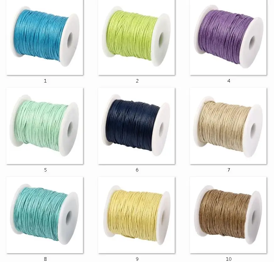70 м/катушка вощеный хлопковый шнур 1 мм льняной пластиковая катушка DIY ожерелье
