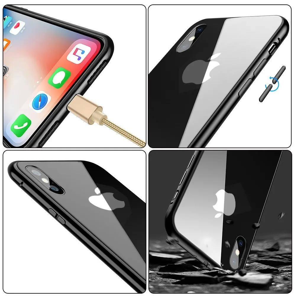 Magnetic Adsorption For iPhone X 8 Plus 7 6s Full Body Slim Fit Ultra-Thin Case Lightweight Luxury Metal Bumpers |